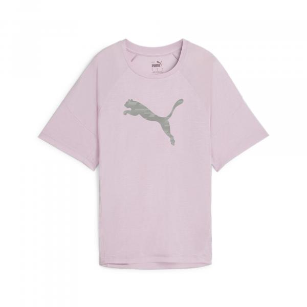 Damska koszulka z nadrukiem EVOSTRIPE PUMA Grape Mist Purple