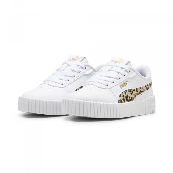 Dziecięce sneakersy Carina 2.0 Animal Update PUMA White Putty Gold Beige