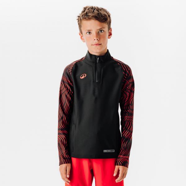 Bluza piłkarska na krótki suwak dla dzieci Kipsta Viralto Wavy Club