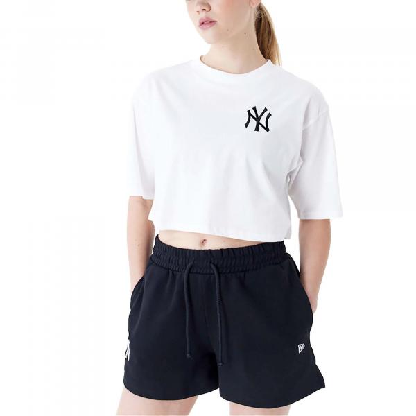 Nowa Koszulka Mlb Le Crop Tee Neyyan Whiblk Damskie