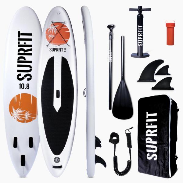 Zestaw deski SUP nadmuchiwanej - Touring Stand Up Paddle 10'8 Halia WhiteOrange