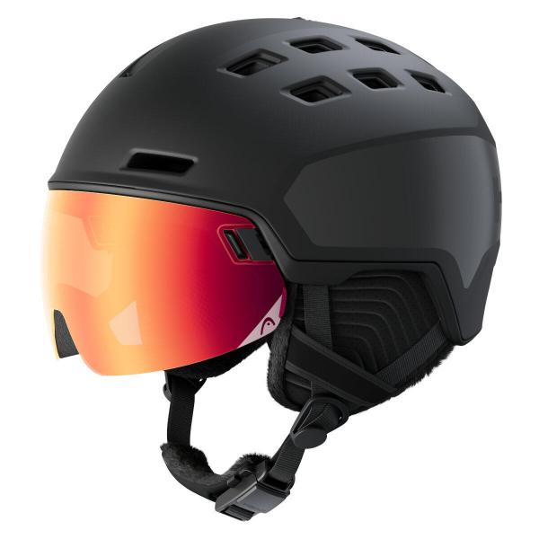 Kask z przyłbicą szybą HEAD Radar Pro Black 2025