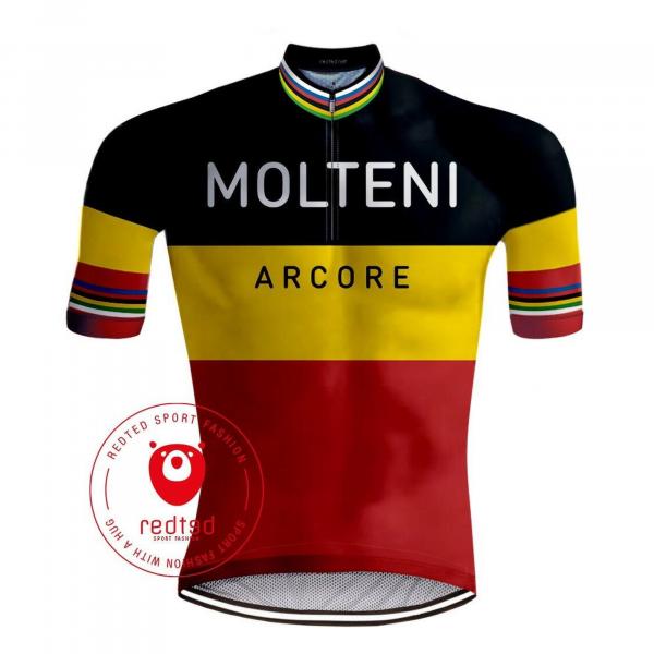 Camisola de ciclismo retro - Molteni Belgian Champion Jersey - REDTED