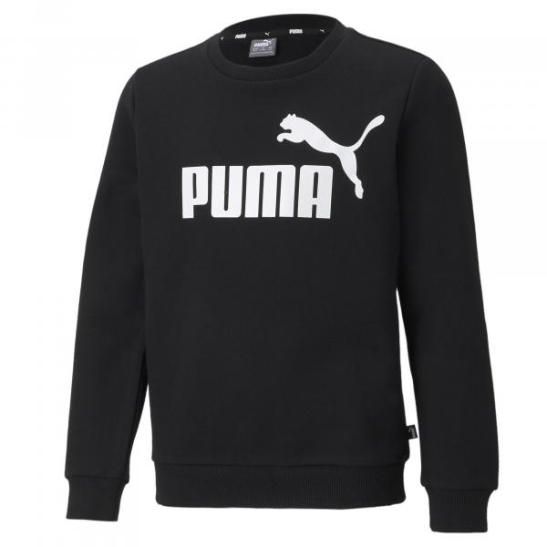 Młodzieżowa bluza z okrągłym dekoltem i dużym logo Essentials PUMA Black