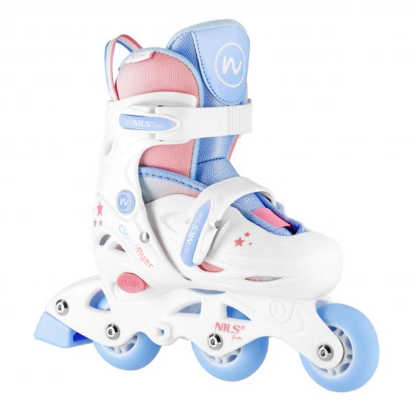 Rolki dziecięce z funkcją wrotki NJ1190 Three Steps Nils Fun