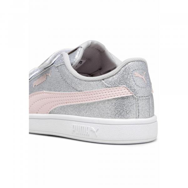 Dziecięce sneakersy Smash 3.0 Glitz Glam PUMA Glacial Gray Frosty Pink