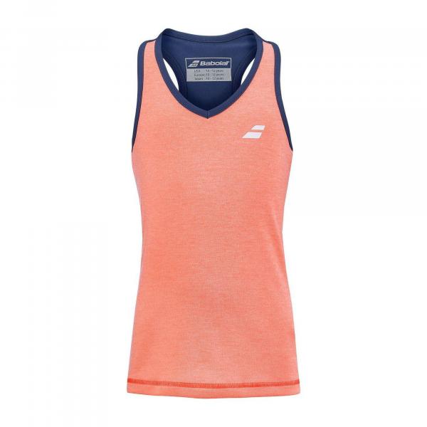 Koszulka dziewczęca Babolat PLAY TANK TOP fluo strike/estate blue 152