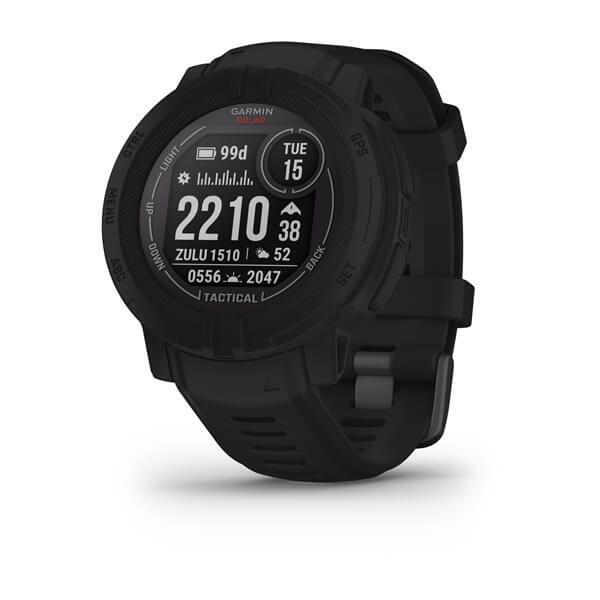 Dorosły bieganie zegarek Garmin Instinct 2 Solar Tactical Edition, Czarny