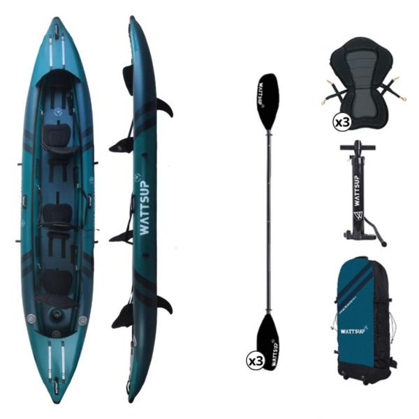 Kajak dmuchany WattSUP COD 3 - 460x85cm - 3-osobowy - MAX 250kg