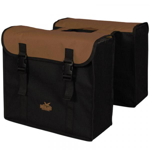 Podwójna Torba Rowerowa 34 Litry 37 X 33 X 14 Cm (2X) - Czarny / Brązowy