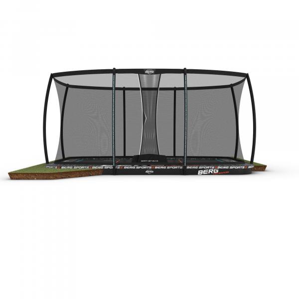 Trampolina + Siatka zabezpieczająca XL BERG Ultim Pro Bouncer Flatground 500x300