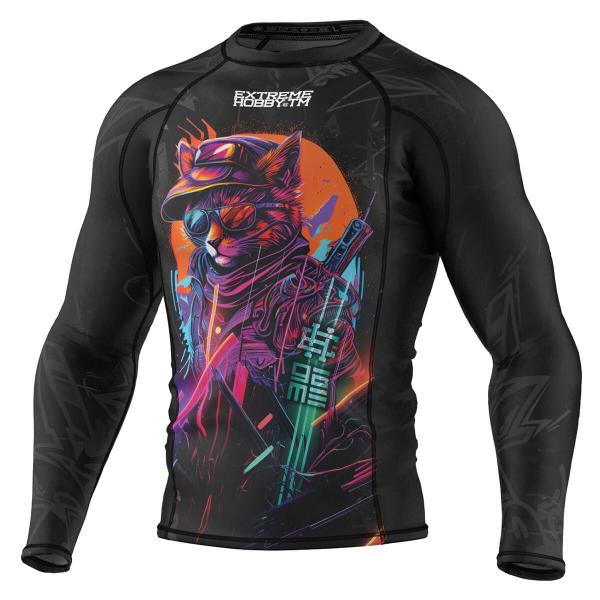 Koszulka sportowa męska Rashguard do MMA EXTREME HOBBY CYBER ANIMALS