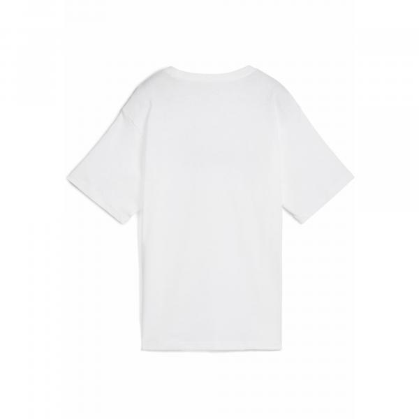 Damska luźna koszulka Essentials z logo No.1 PUMA White