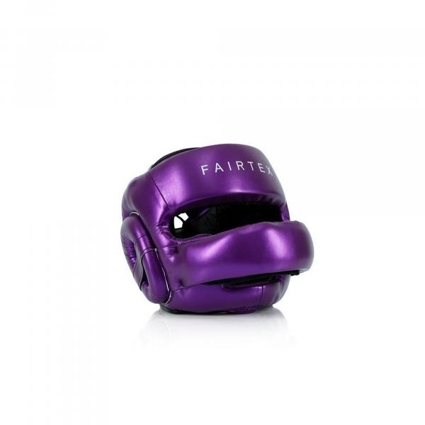 Kask Bokserski Sparingowy Fairtex HG17 z Ochroną Nosa Fioletowy L