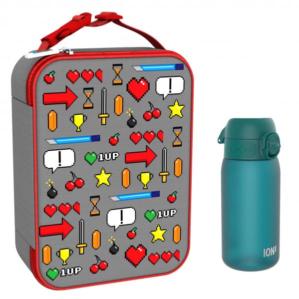 Zestaw lunchowy dziecięcy ION8 Game. Lunchbag i bidon 400ml z RECYCLON