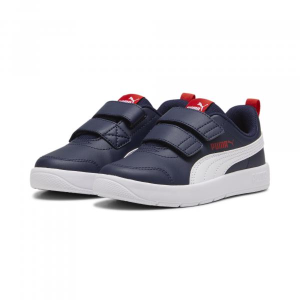 Dziecięce sneakersy Courtflex V3 PUMA Navy White Red Blue