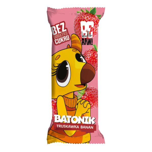 BeRAW kids batonik truskawka-banan 25g