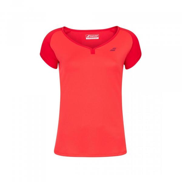 Koszulka dziewczęca Babolat Play Cap Sleeve Top czerwona 128