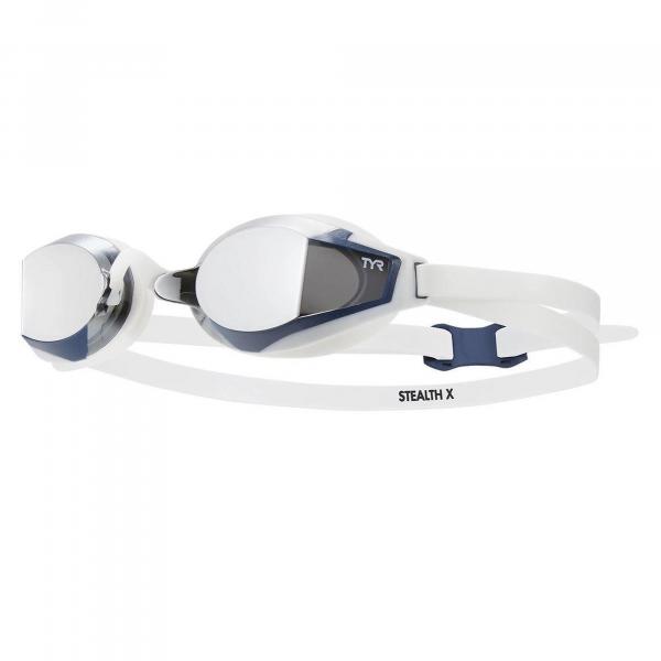 Okulary startowe TYR Stealth-X Mirrored Silver/White