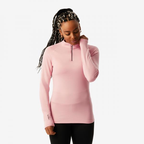 Koszulka termoaktywna narciarska damska Wedze 500 1/2 zip