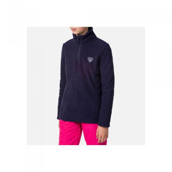 Polar narciarski dla dzieci Rossignol Girl 1/2 Zip Fleece granatowy