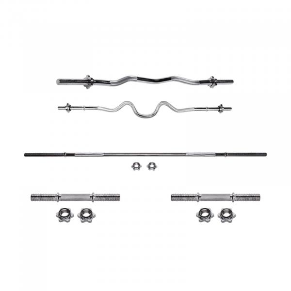 Zestaw 5 gryfów - Łamany 120 cm, mocno łamany 120 cm, prosty 220 cm, 2x krótki 3