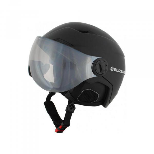 Kask z przyłbicą szybą BLIZZARD Double Visor ski Black Matt Smoke Lens 2023