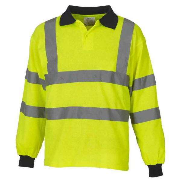 Męska Koszulka Polo Z Długim Rękawem HiVis