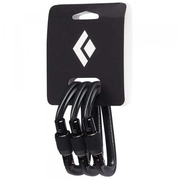 Karabinki wspinaczkowe zakręcane zestaw 3 szt. Black Diamond HOTFORGE SCREWGATE