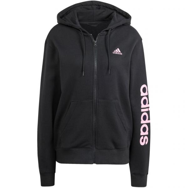 Bluza damska adidas Essentials Linear Full-Zip French Terry Hoodie