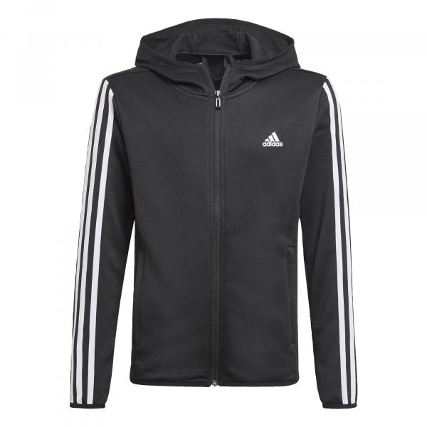 Bluza dziecięca z kapturem na zamek błyskawiczny adidas D2M 3-Bandes