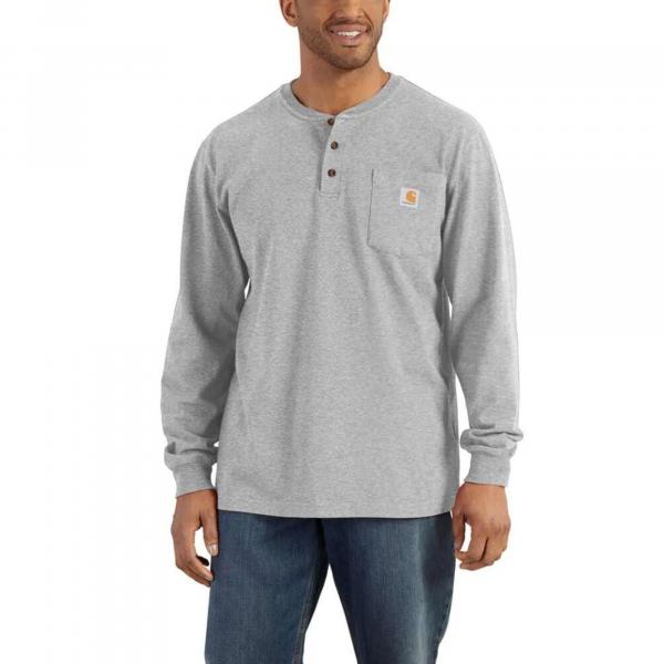 Koszulka bawełniana męska z długim rękawem Carhartt Pocket Henley L/S