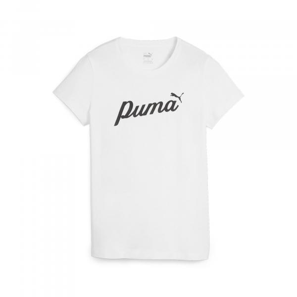 Damska koszulka ESS+ Script PUMA White