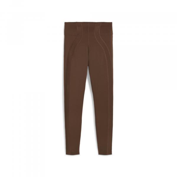 Damskie prążkowane legginsy CLOUDSPUN z wysokim stanem PUMA Espresso Brown