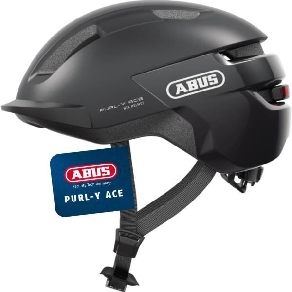 ABUS Miejski kask rowerowy „Purl-Y Ace”, czarny