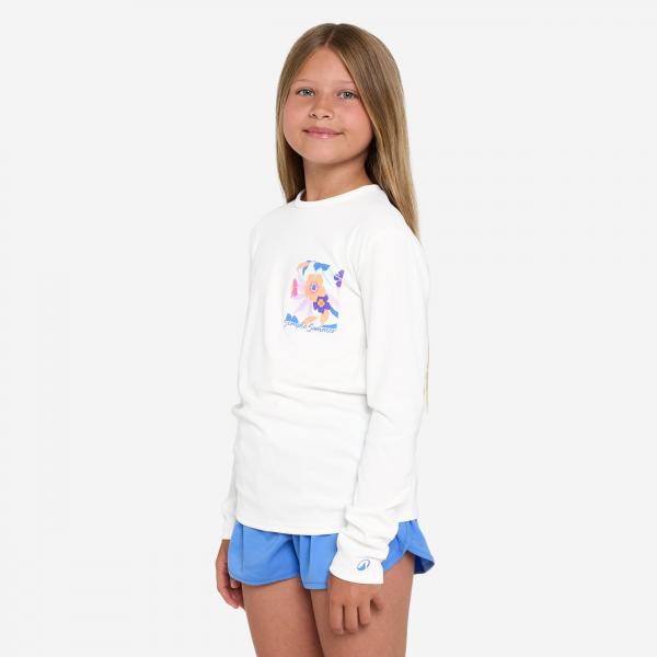Top UV surfingowy dla dzieci Olaian 100 Simple długi rękaw