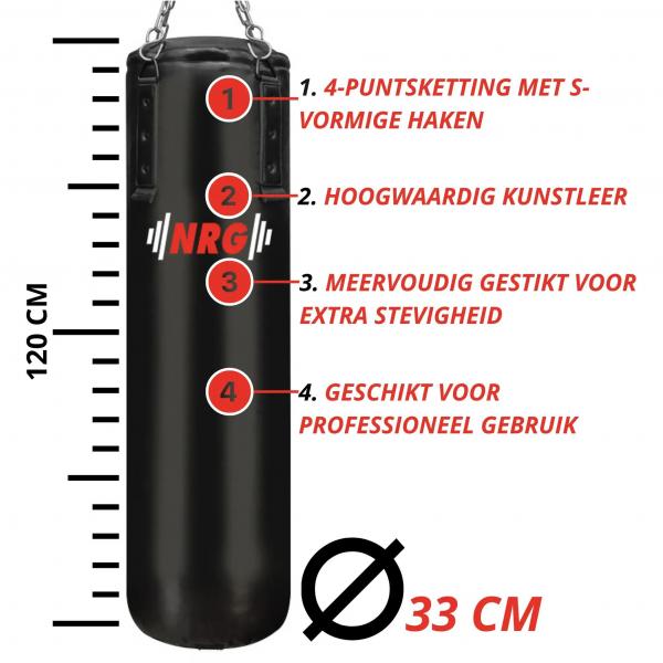 Worek treningowy ze sztucznej skóry F9B - 120cm