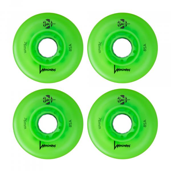 4 kółka do rolek fitness Luminous LED 76mm/85a świecące