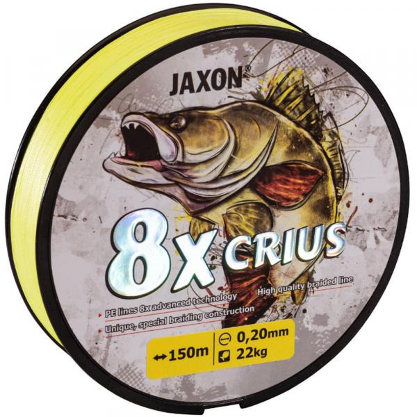 Plecionka Jaxon Crius 8X 0,22mm 150m 25kg żółta