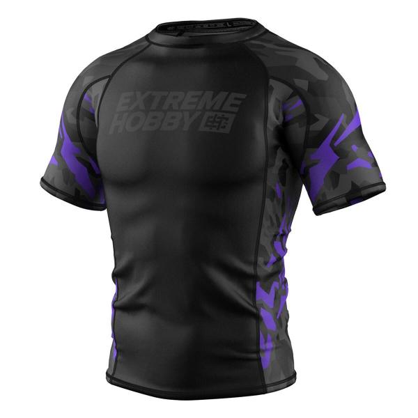 Koszulka Męska na siłownię rashguard MMA EXTREME HOBBY BLACK PANTHER