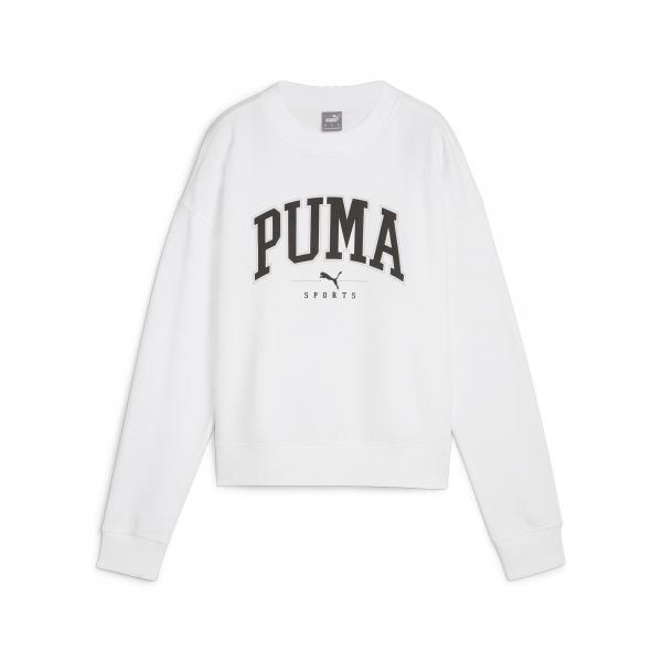 Damska bluza z okrągłym dekoltem PUMA SQUAD o pełnej długości PUMA White