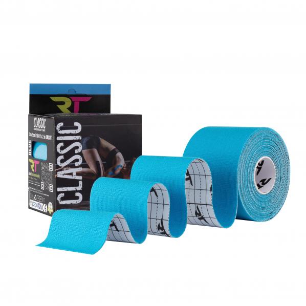 Taśma classic do kinesiology tapingu niebieska Rea Tape 5cm