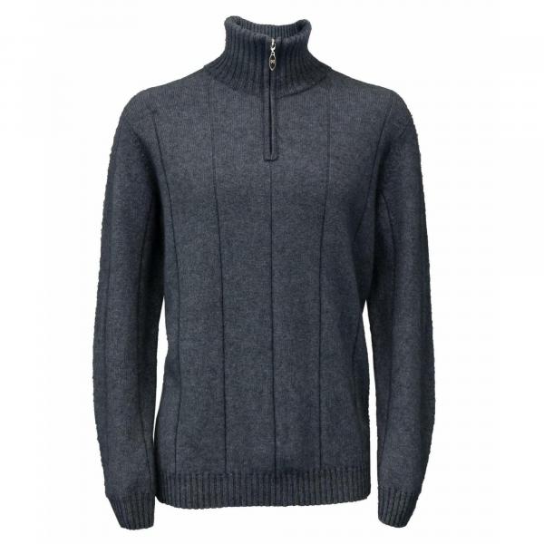 Wełniany sweter męski Weft Possum Merino Javelin Zip Neck