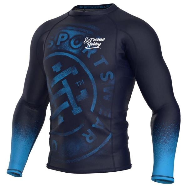 Koszulka sportowa męska Rashguard do MMA EXTREME HOBBY BADGE