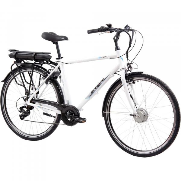 Rower elektryczny miejski męski E-Moon 28”, aluminiowa rama, sztywny widelec