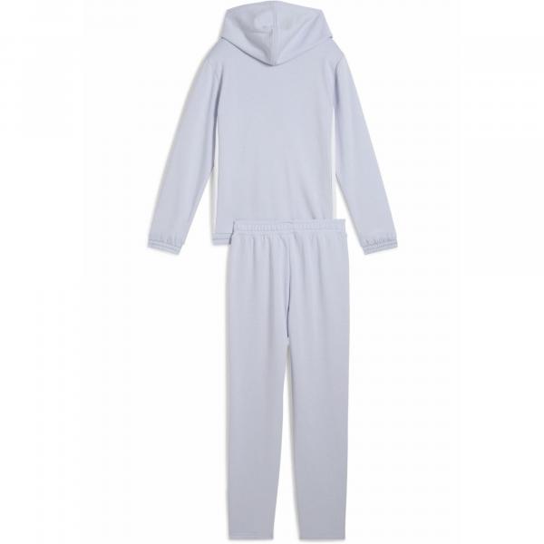 Młodzieżowy dres z kapturem i metalicznym wykończeniem PUMA Cool Weather Blue