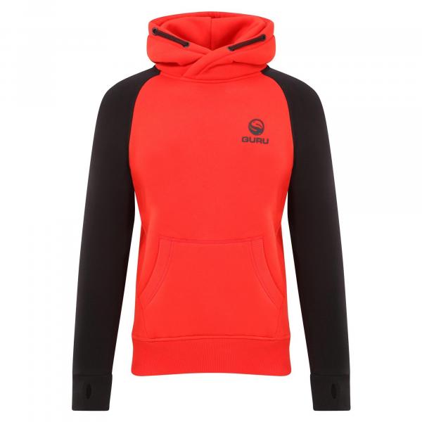 Bluza Męska Wędkarska Z Kapturem Guru Hoodie Red Black