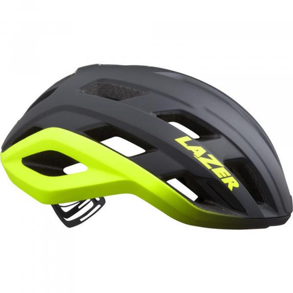 Kask rowerowy Strada KinetiCore, matowy ciemnoszary, żółty błysk