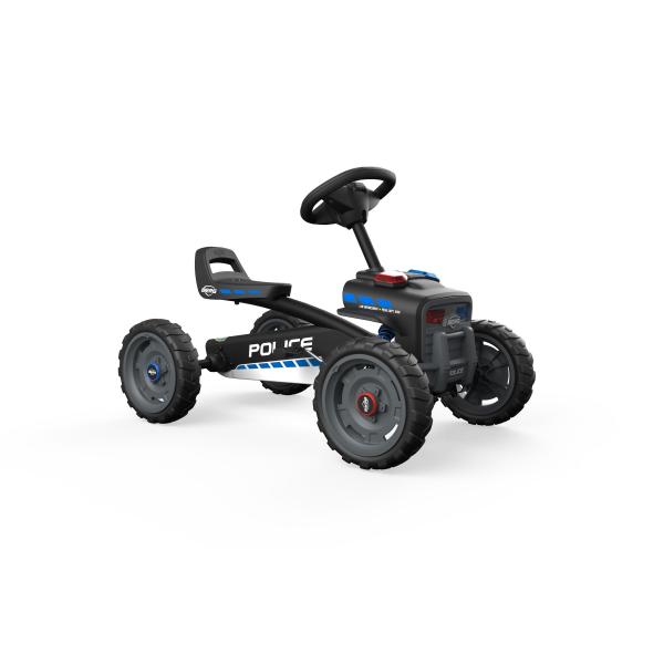 Gokart z regulowanym siedzeniem i piankowymi oponami Buzzy Police BERG