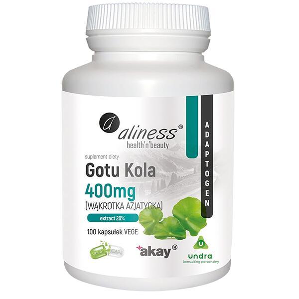 Gotu Kola (Wąkrotka Azjatycka) 400mg ALINESS 100vkaps